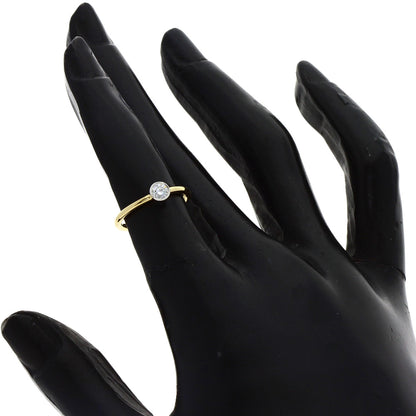 TIFFANY&Co. Bizet 1P Diamond Ring K18 Yellow Gold PT950Ladies [Used]