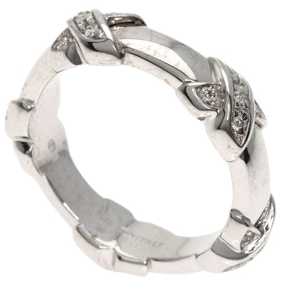 TIFFANY&Co. Signature Cross Diamond Ring K18 White Gold Ladies [Used]
