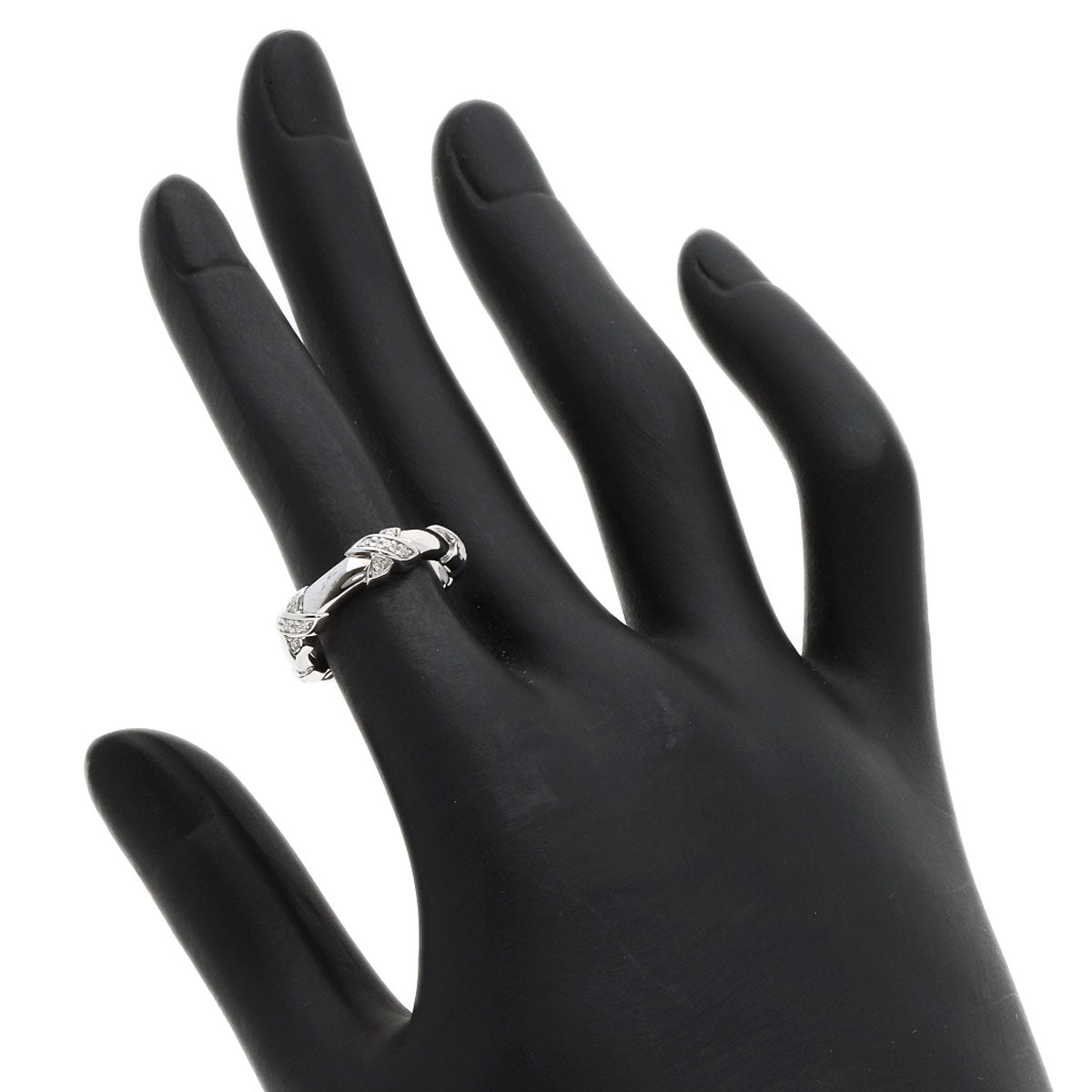 TIFFANY&Co. Signature Cross Diamond Ring K18 White Gold Ladies [Used]