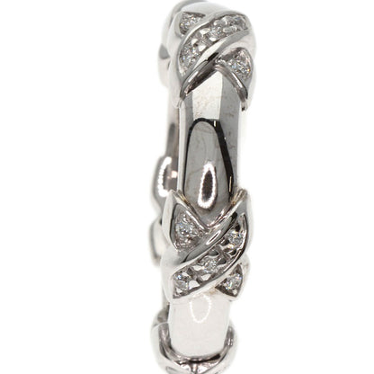TIFFANY&Co. Signature Cross Diamond Ring K18 White Gold Ladies [Used]