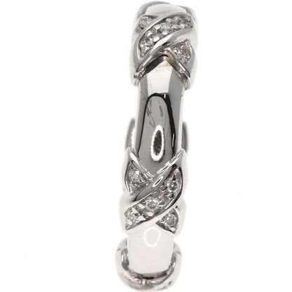 TIFFANY&Co. Signature Cross Diamond Ring K18 White Gold Ladies [Used]