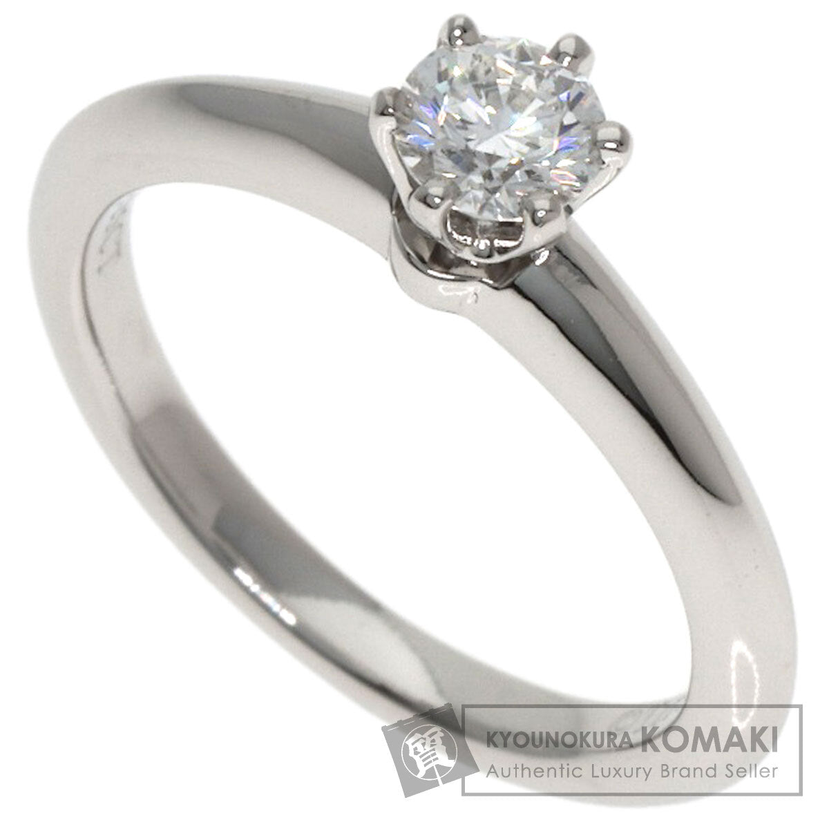 TIFFANY&Co. Solitaire Diamond Ring Platinum PT950 Ladies [Used]