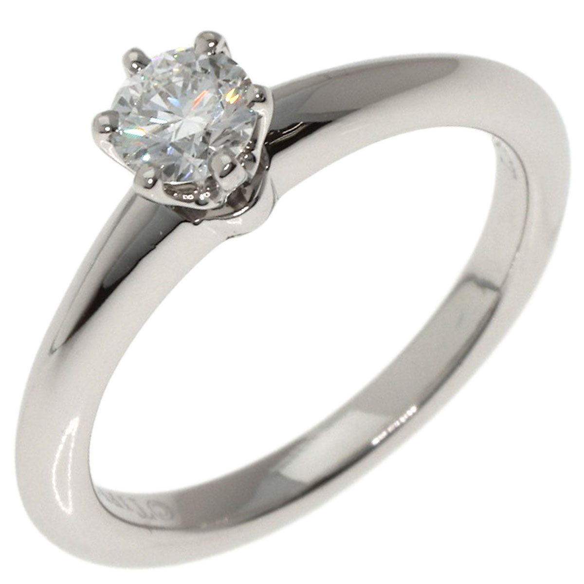 TIFFANY&Co. Solitaire Diamond Ring Platinum PT950 Ladies [Used]