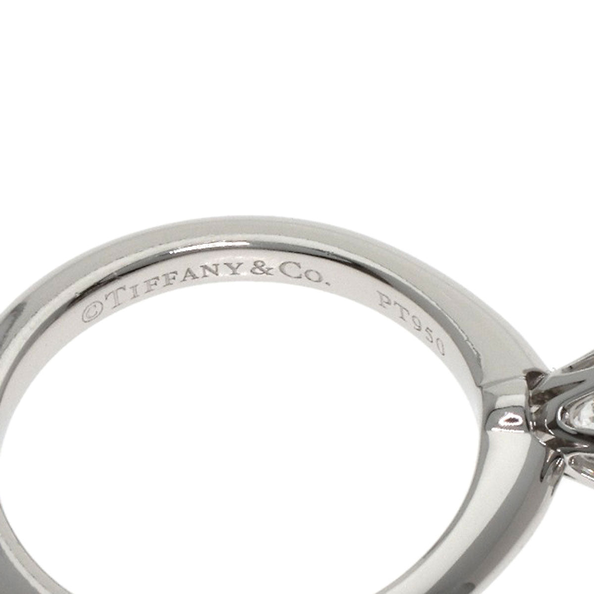 TIFFANY&Co. Solitaire Diamond Ring Platinum PT950 Ladies [Used]