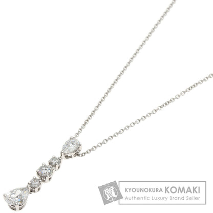 TIFFANY&Co. Swing Drop Pear Shape Diamond Necklace Platinum PT950 Ladies [Used]