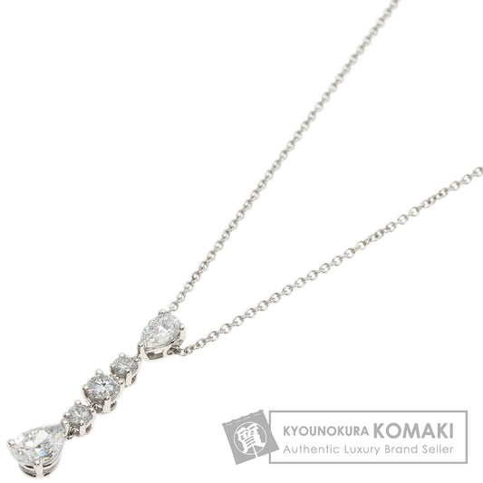 TIFFANY&Co. Swing Drop Pear Shape Diamond Necklace Platinum PT950 Ladies [Used]