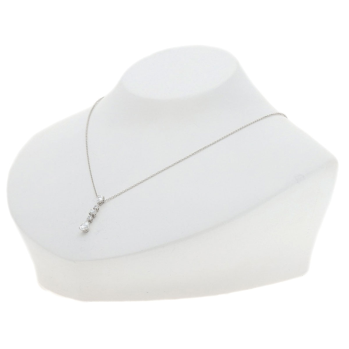 TIFFANY&Co. Swing Drop Pear Shape Diamond Necklace Platinum PT950 Ladies [Used]