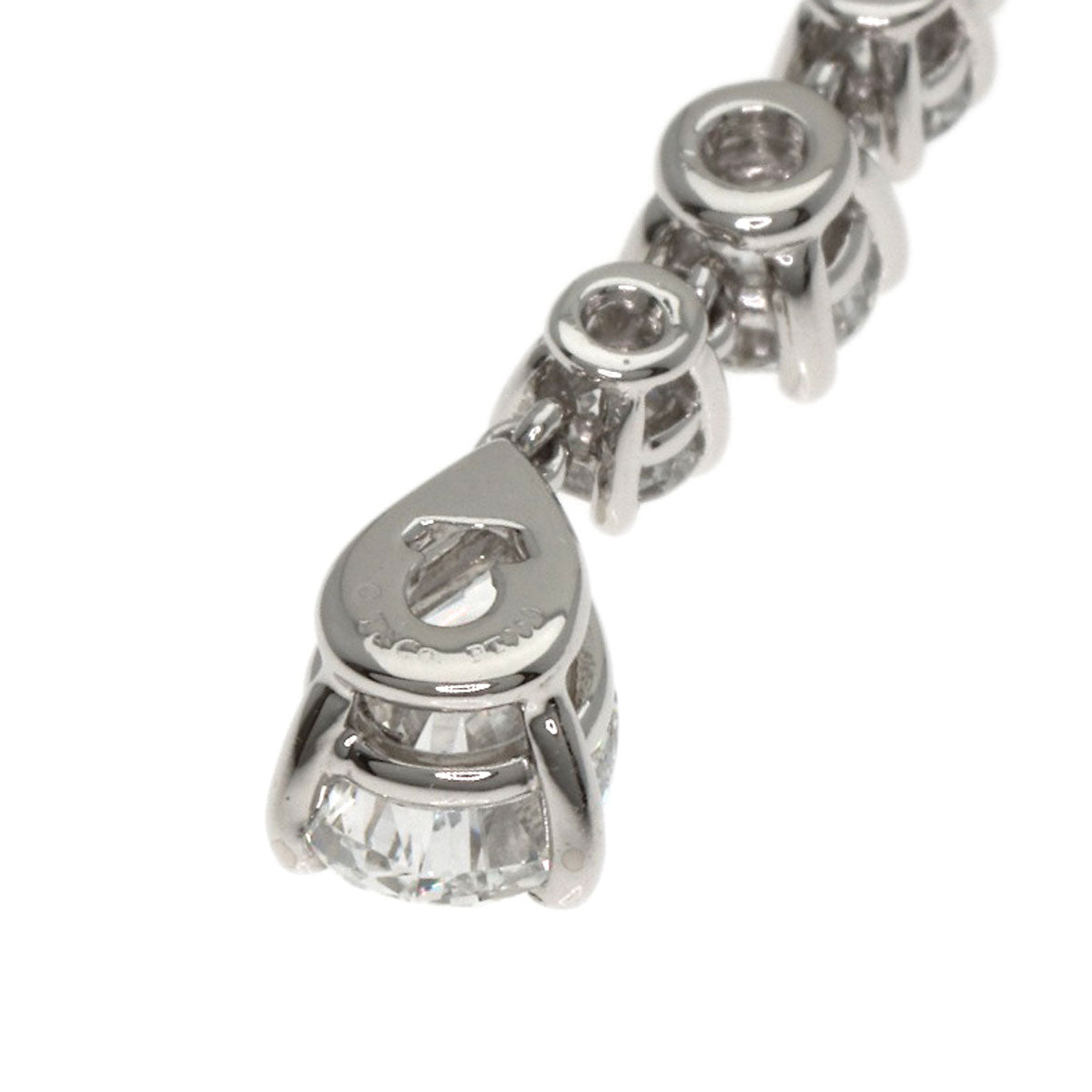TIFFANY&Co. Swing Drop Pear Shape Diamond Necklace Platinum PT950 Ladies [Used]