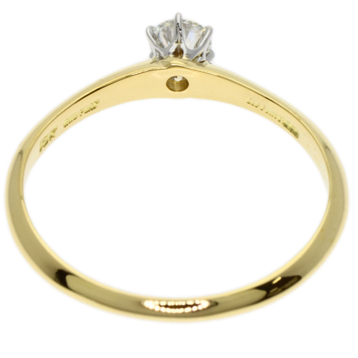 TIFFANY&Co. Solitaire Diamond Ring K18 Yellow Gold Ladies [Used]