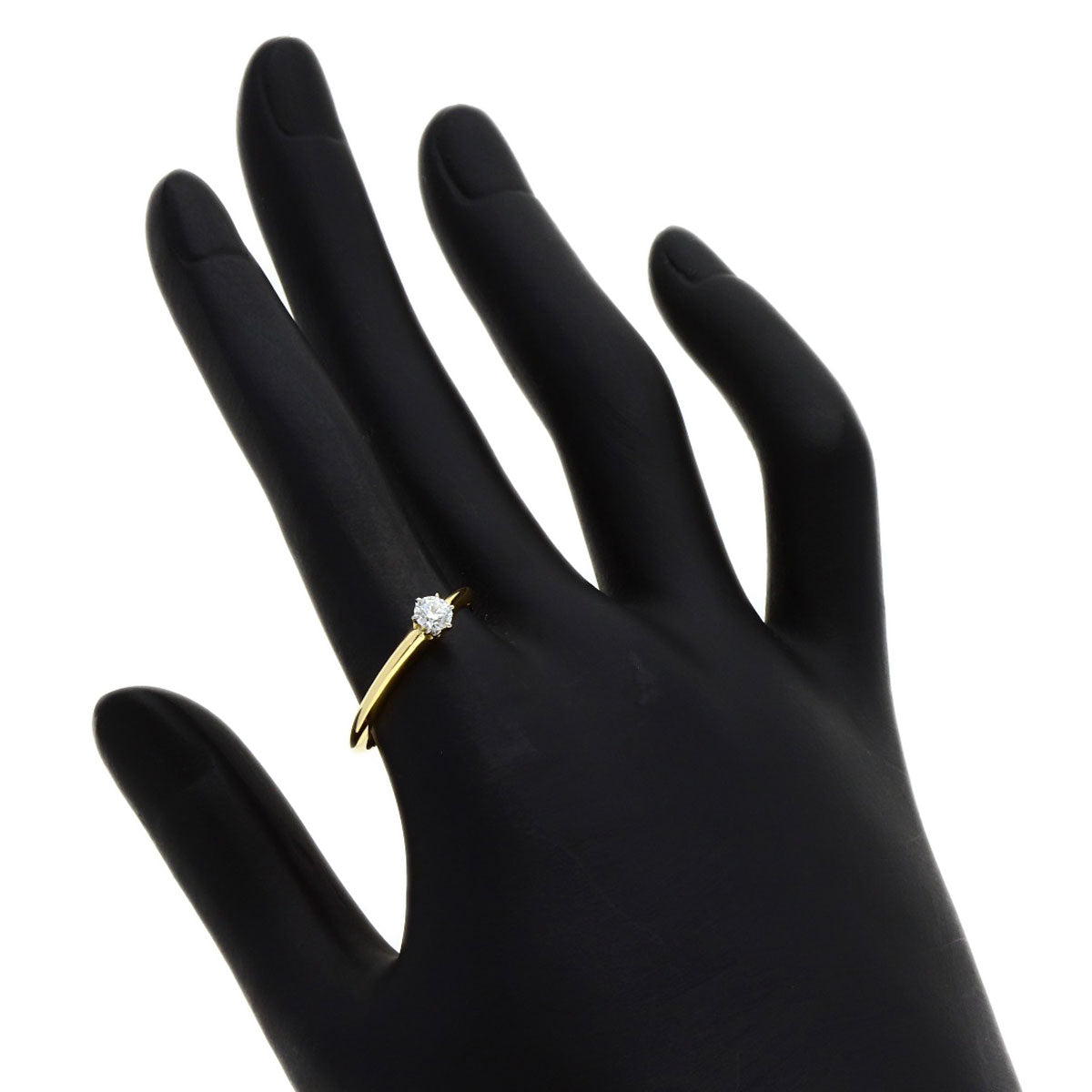 TIFFANY&Co. Solitaire Diamond Ring K18 Yellow Gold Ladies [Used]