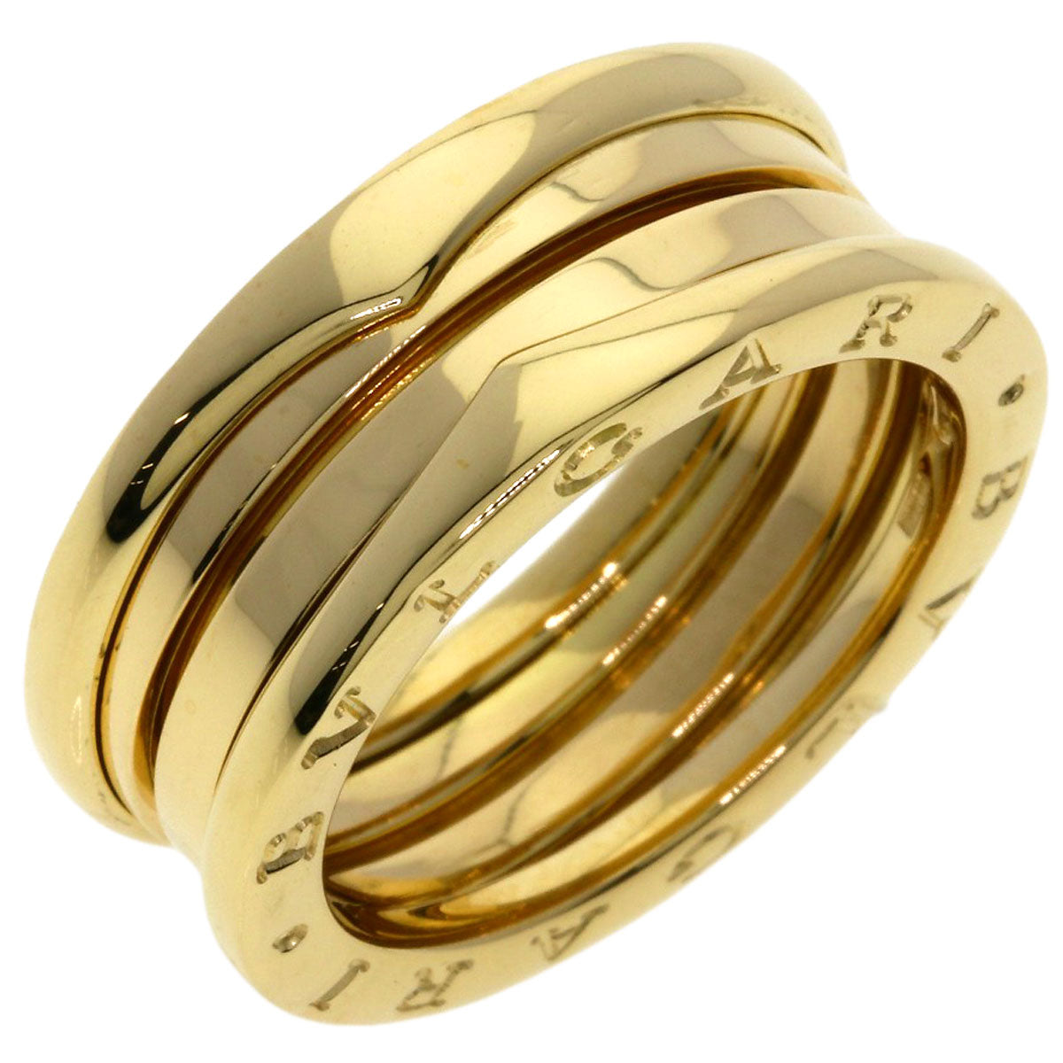 BVLGARI B.zero1 2 Band #58 Ring K18 Yellow Gold Ladies [Used]