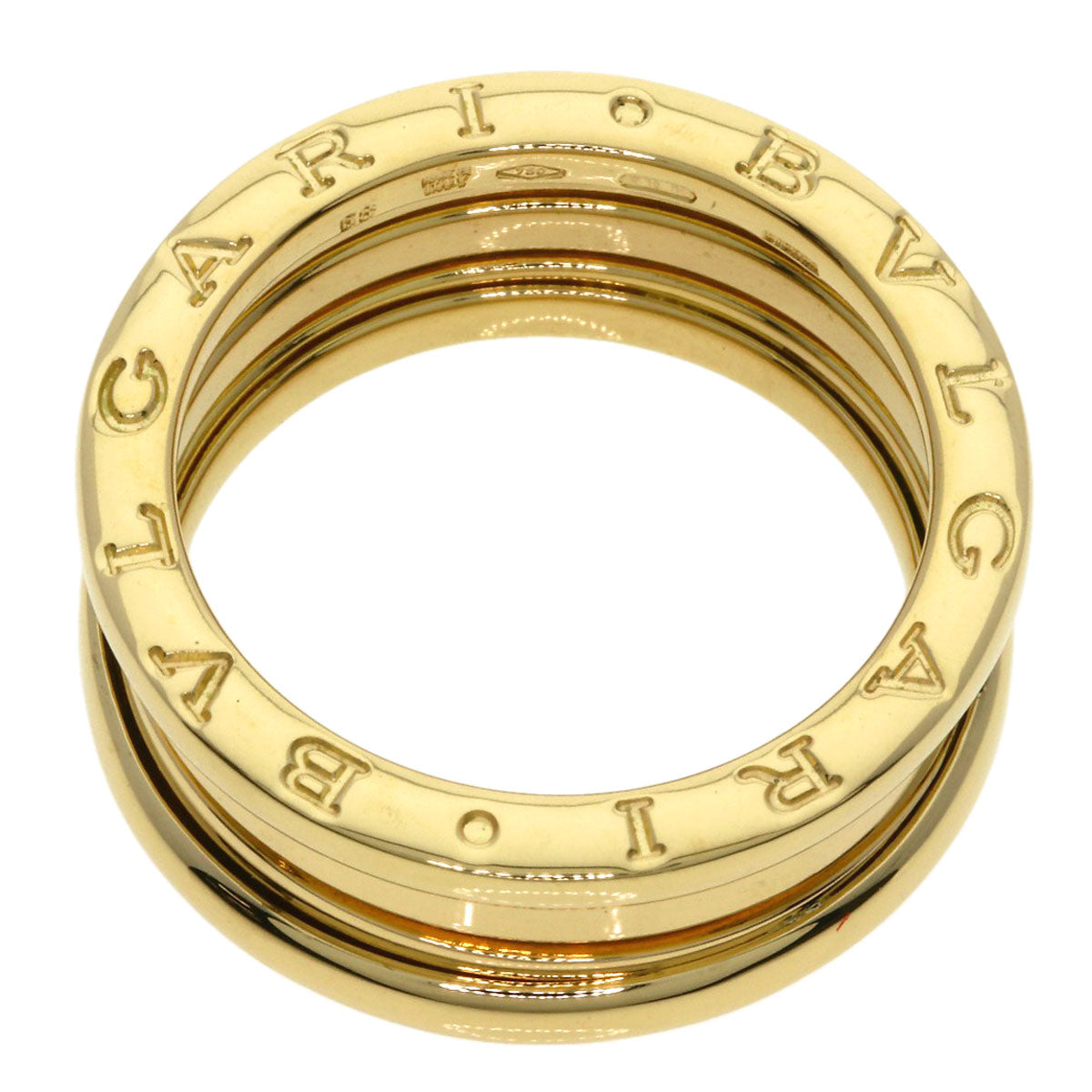 BVLGARI B.zero1 2 Band #58 Ring K18 Yellow Gold Ladies [Used]