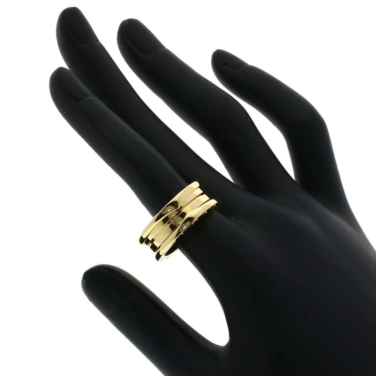 BVLGARI B.zero1 2 Band #58 Ring K18 Yellow Gold Ladies [Used]
