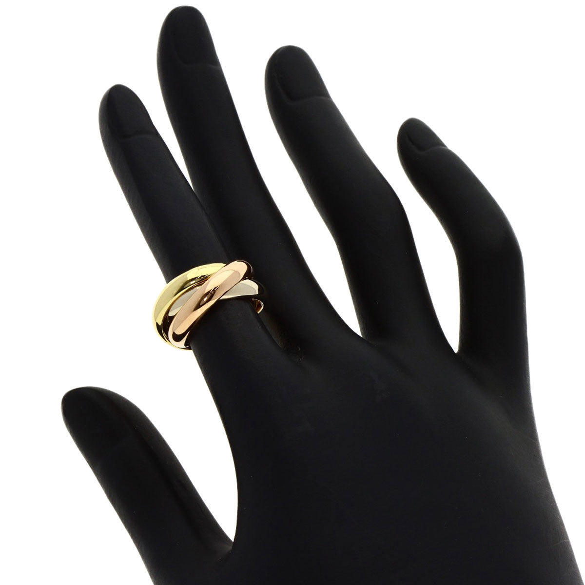 CARTIER Trinity MM #46 Ring K18 Yellow Gold 18K Pink GoldLadies [Used]