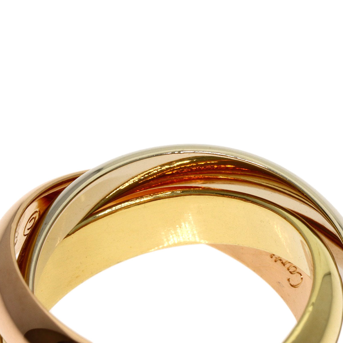 CARTIER Trinity MM #46 Ring K18 Yellow Gold 18K Pink GoldLadies [Used]