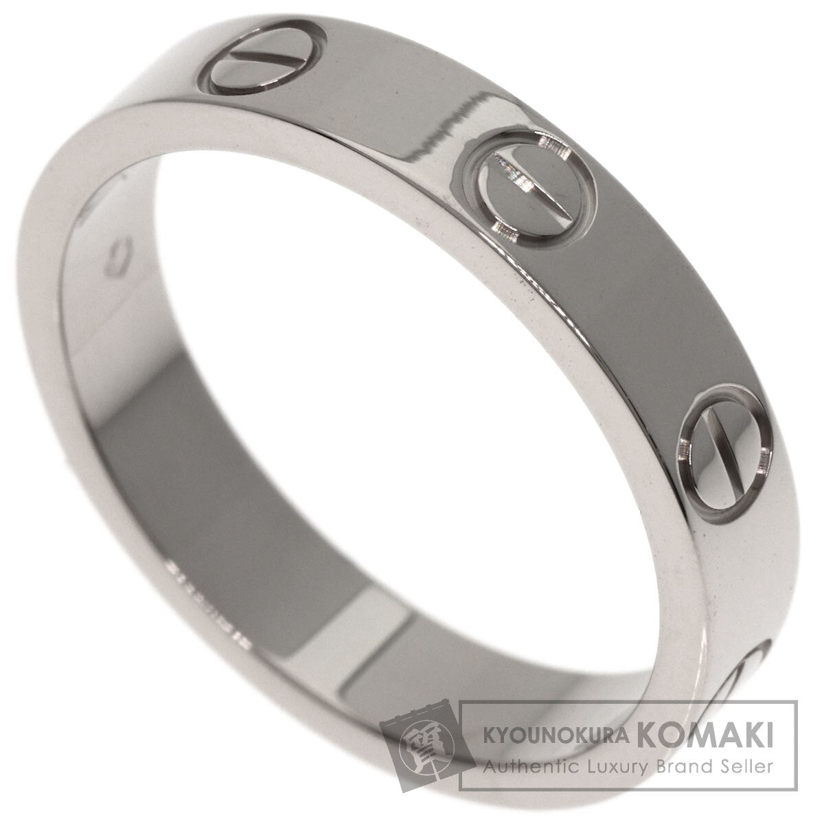 CARTIER Mini love ring #49 Ring K18 White Gold Ladies [Used]