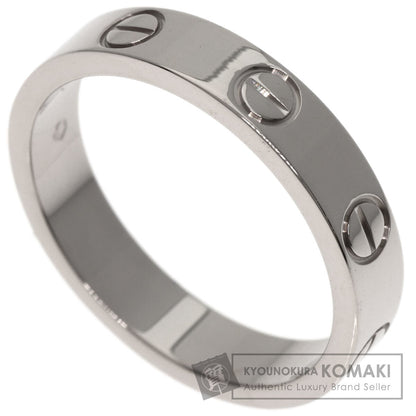 CARTIER Mini love ring #49 Ring K18 White Gold Ladies [Used]