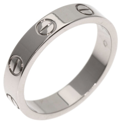 CARTIER Mini love ring #49 Ring K18 White Gold Ladies [Used]