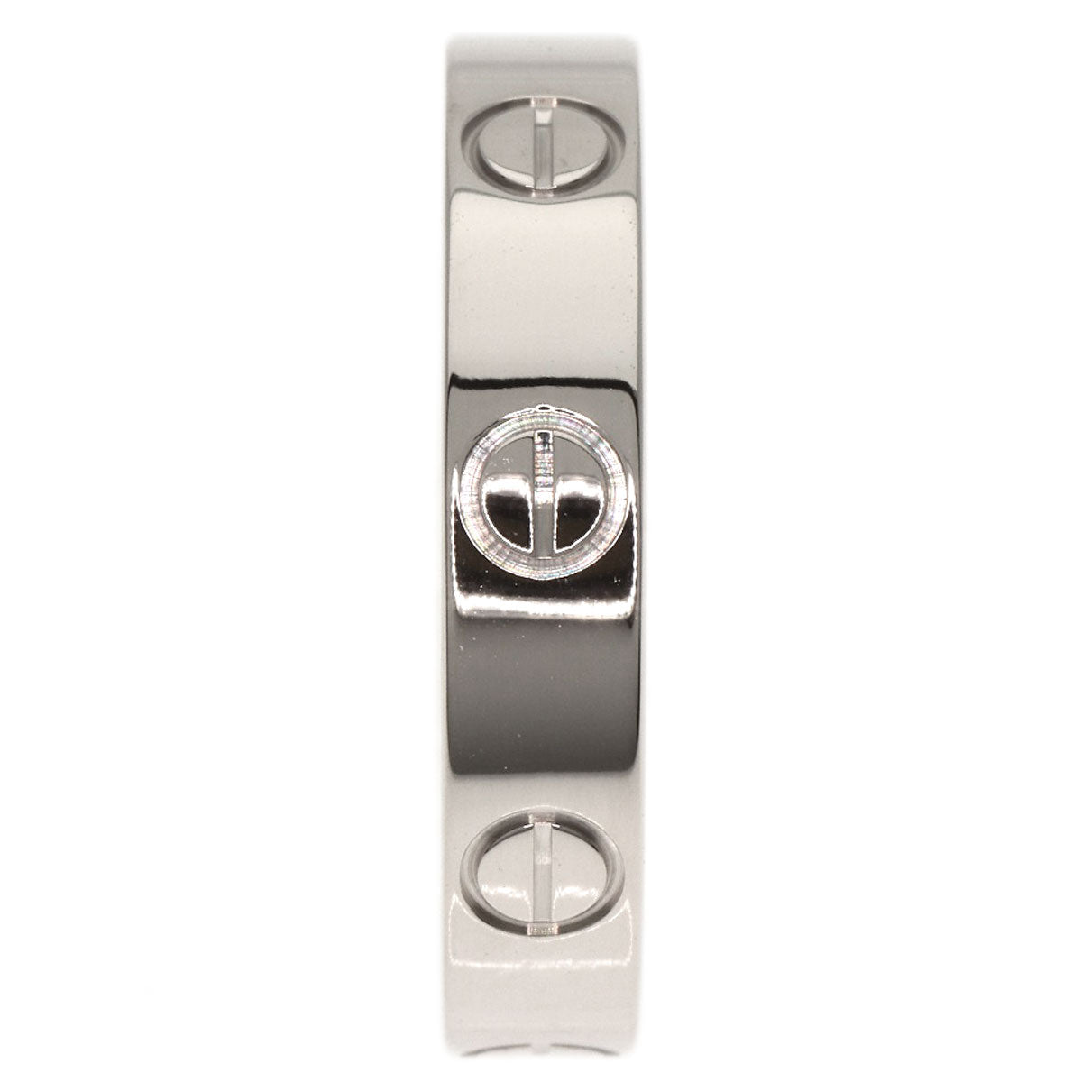 CARTIER Mini love ring #49 Ring K18 White Gold Ladies [Used]