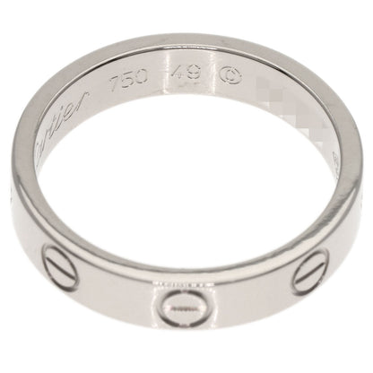 CARTIER Mini love ring #49 Ring K18 White Gold Ladies [Used]