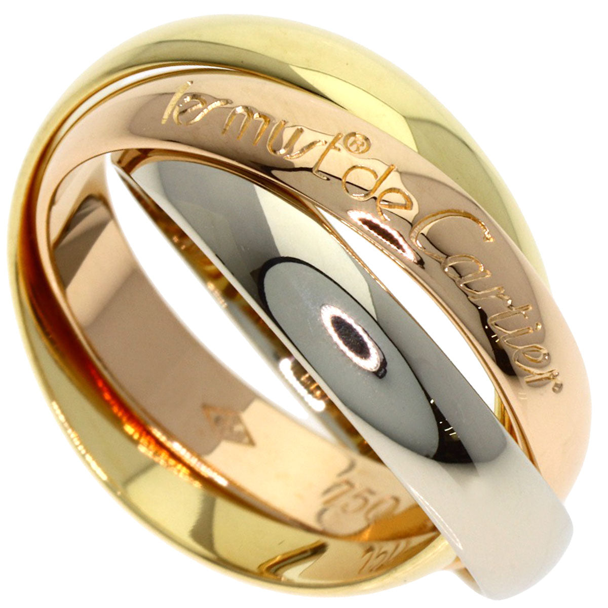 CARTIER Trinity #48 Ring K18 Yellow Gold 18K Pink GoldLadies [Used]