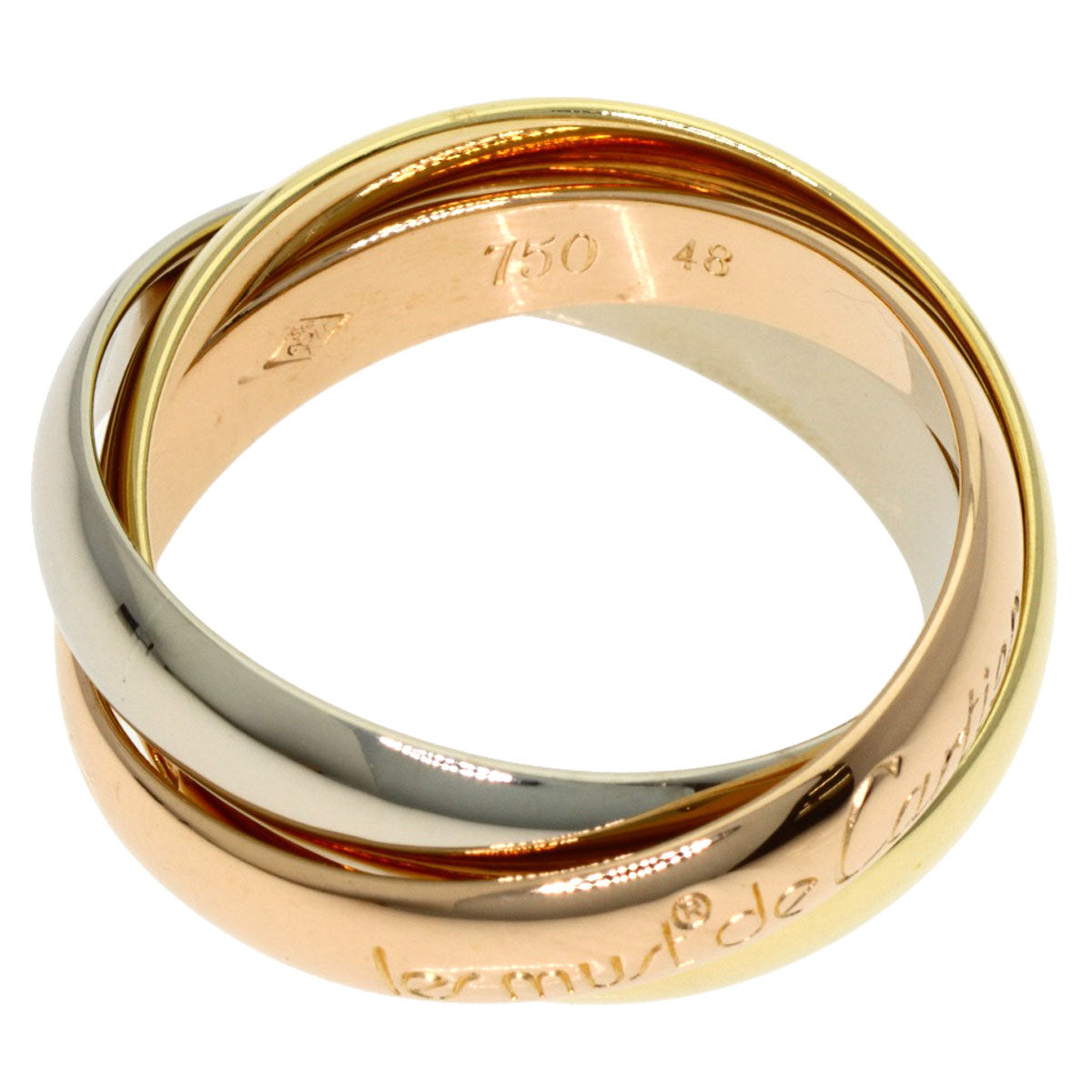 CARTIER Trinity #48 Ring K18 Yellow Gold 18K Pink GoldLadies [Used]