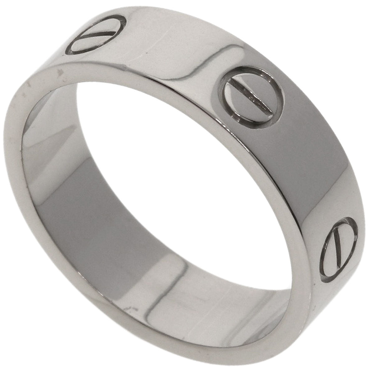 CARTIER love ring#60 Ring K18 White Gold Ladies [Used]