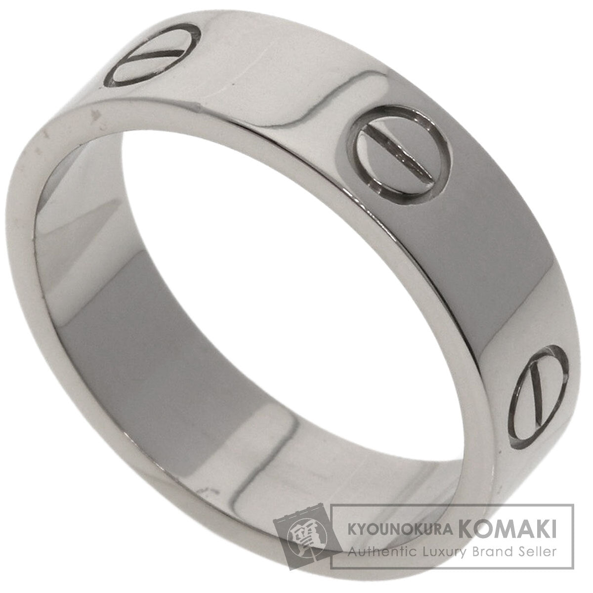 CARTIER love ring#60 Ring K18 White Gold Ladies [Used]