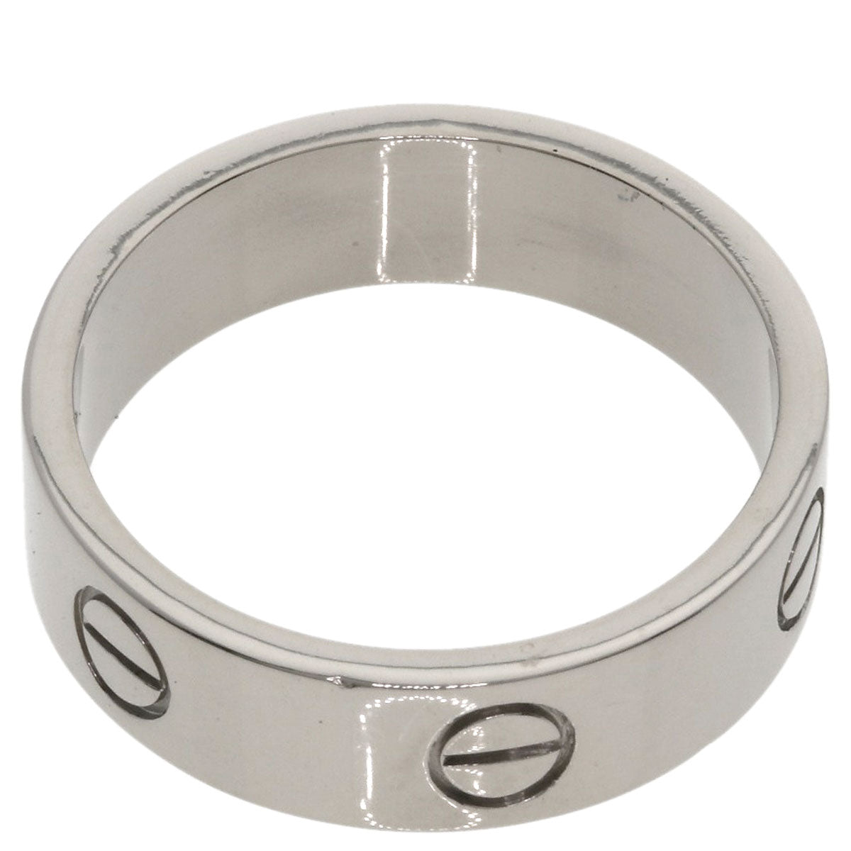 CARTIER love ring#60 Ring K18 White Gold Ladies [Used]