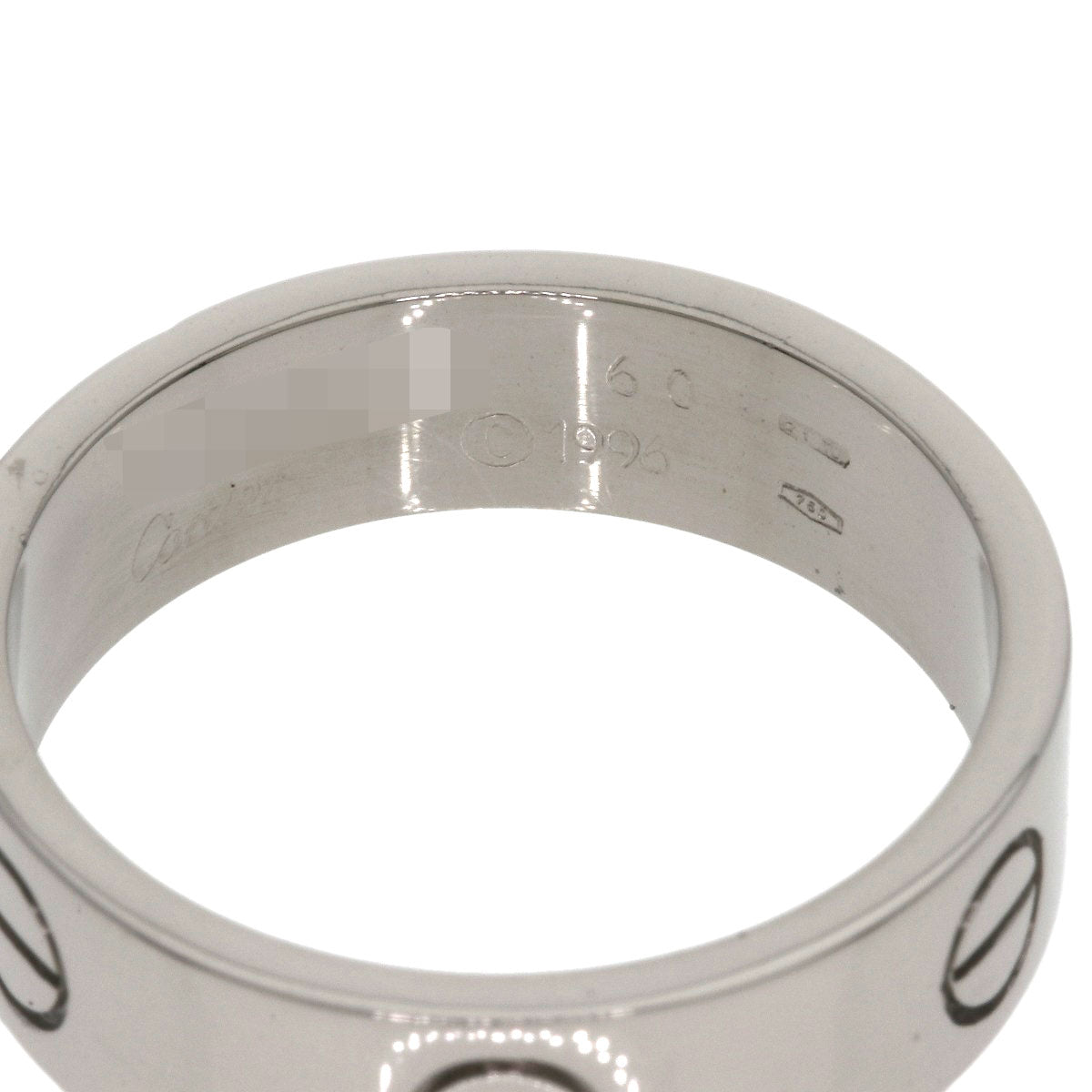 CARTIER love ring#60 Ring K18 White Gold Ladies [Used]