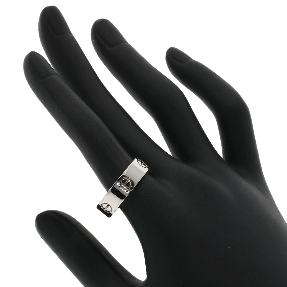 CARTIER love ring#60 Ring K18 White Gold Ladies [Used]