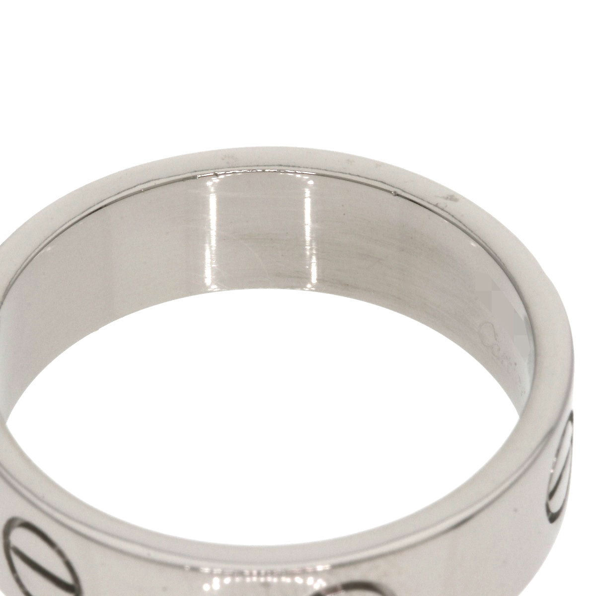 CARTIER love ring#60 Ring K18 White Gold Ladies [Used]