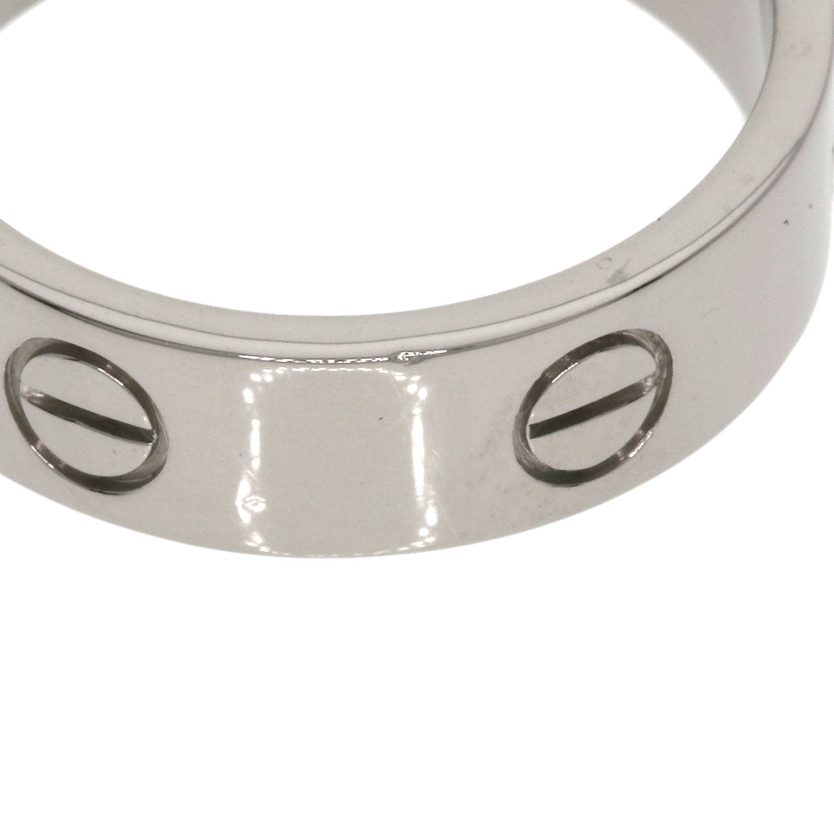 CARTIER love ring#60 Ring K18 White Gold Ladies [Used]