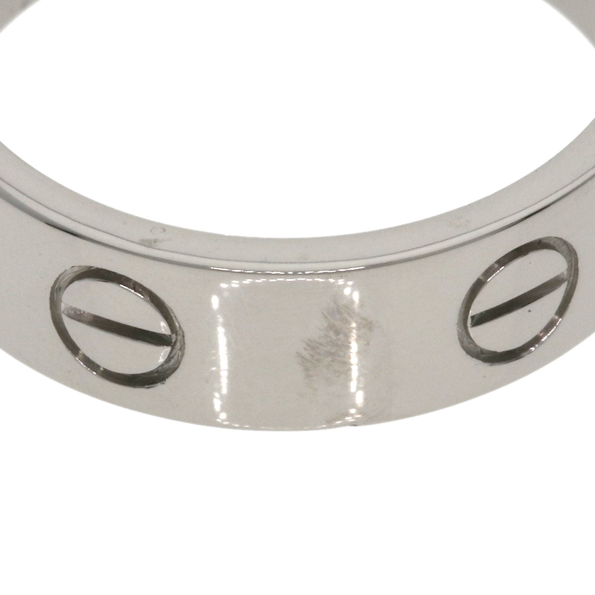 CARTIER love ring#60 Ring K18 White Gold Ladies [Used]