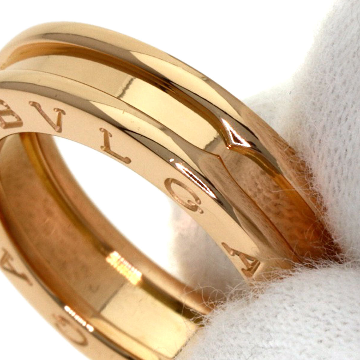 BVLGARI B.zero1 1 band #49 Ring K18 Pink Gold Ladies [Used]