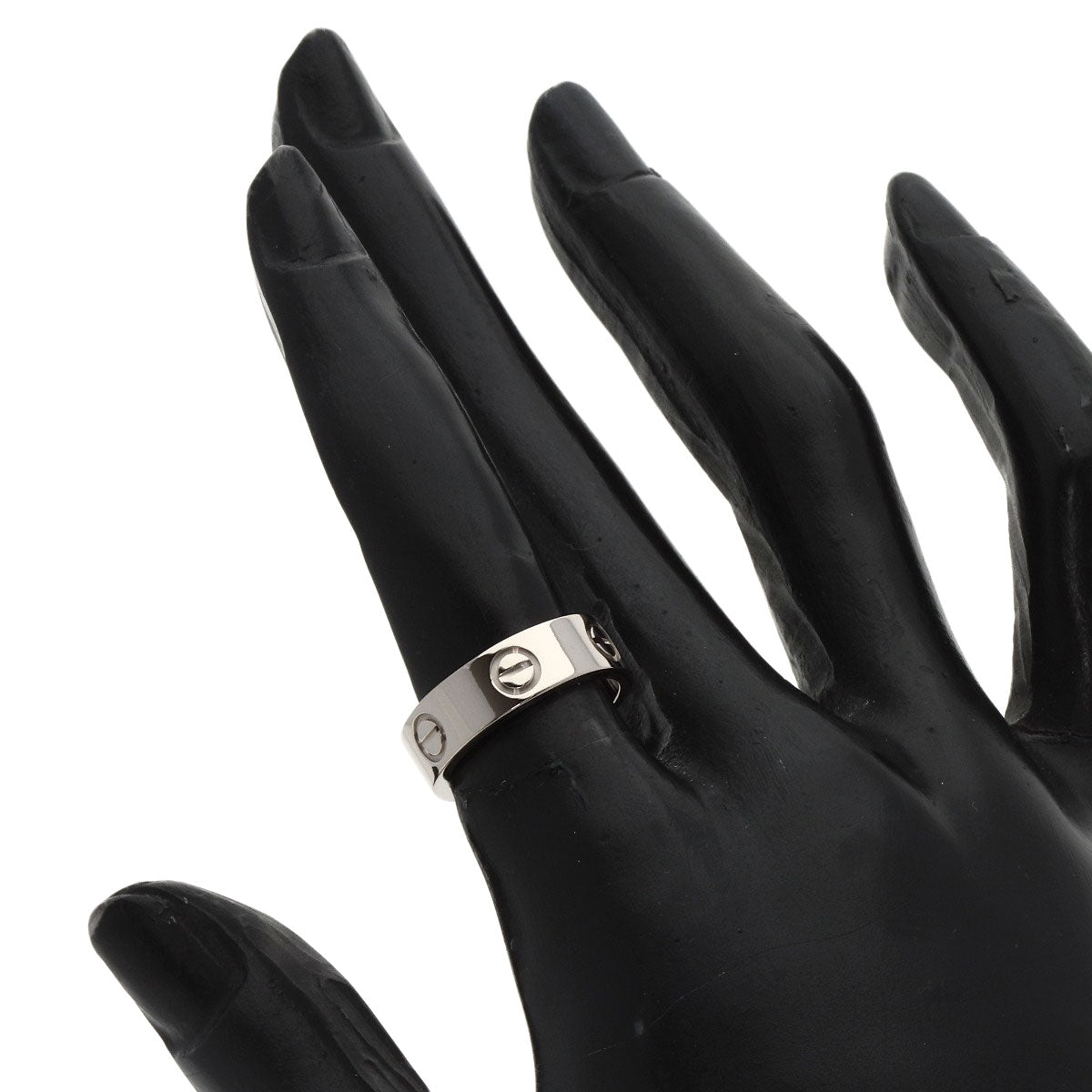 CARTIER love ring #49 Ring K18 White Gold Ladies [Used]