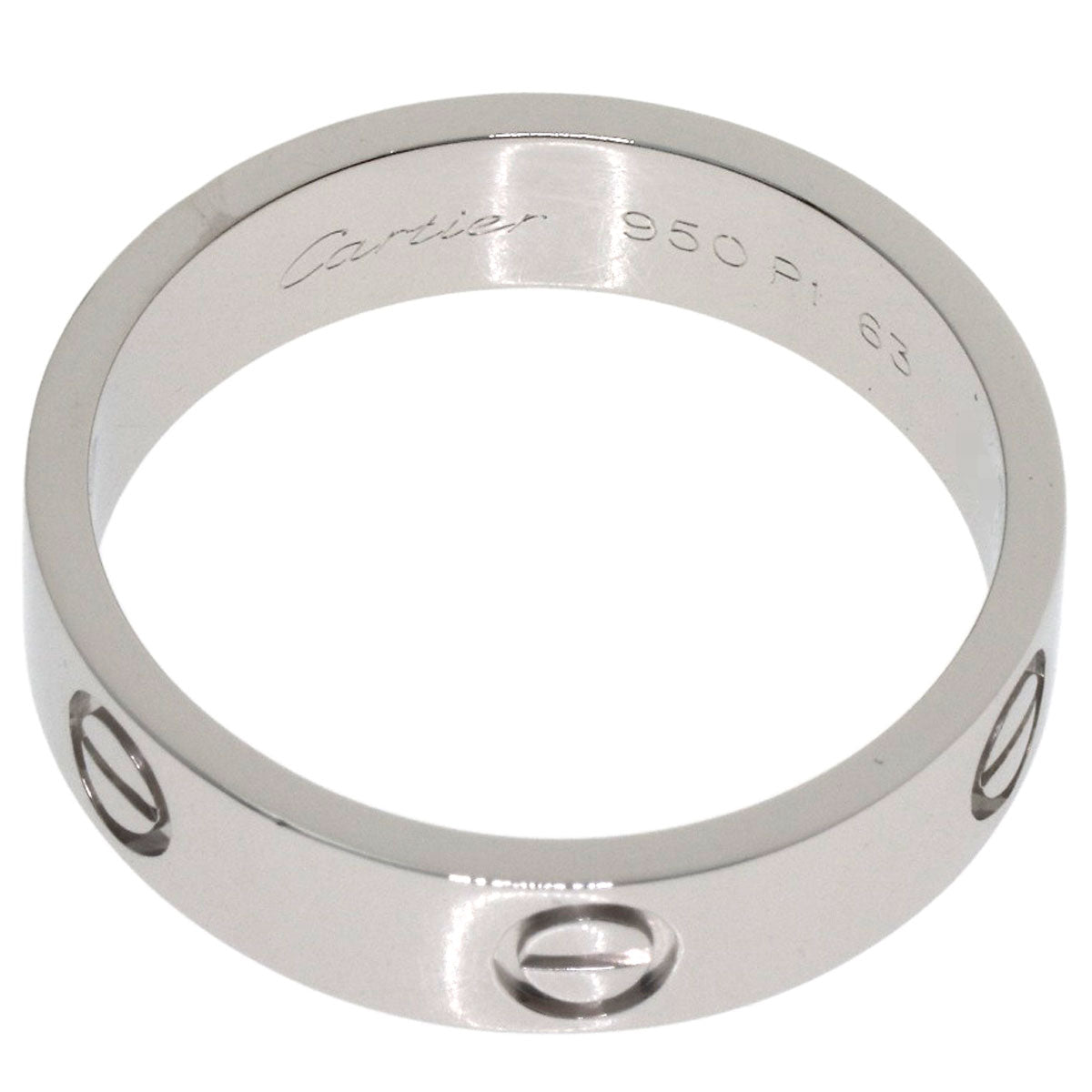 CARTIER love ring #63 Ring Platinum PT950 unisex [Used]