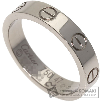 CARTIER mini love ring #47 Ring K18 White Gold Ladies [Used]