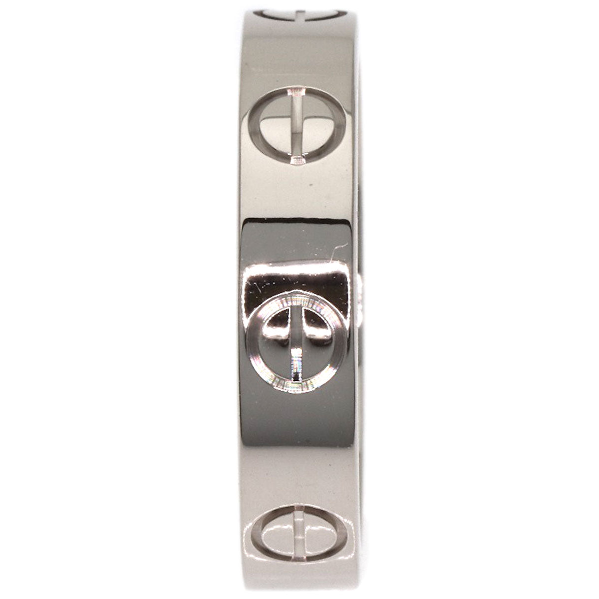 CARTIER mini love ring #47 Ring K18 White Gold Ladies [Used]