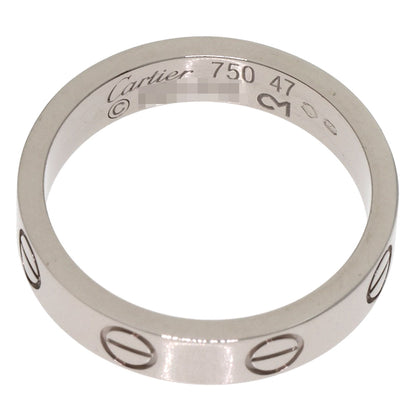 CARTIER mini love ring #47 Ring K18 White Gold Ladies [Used]