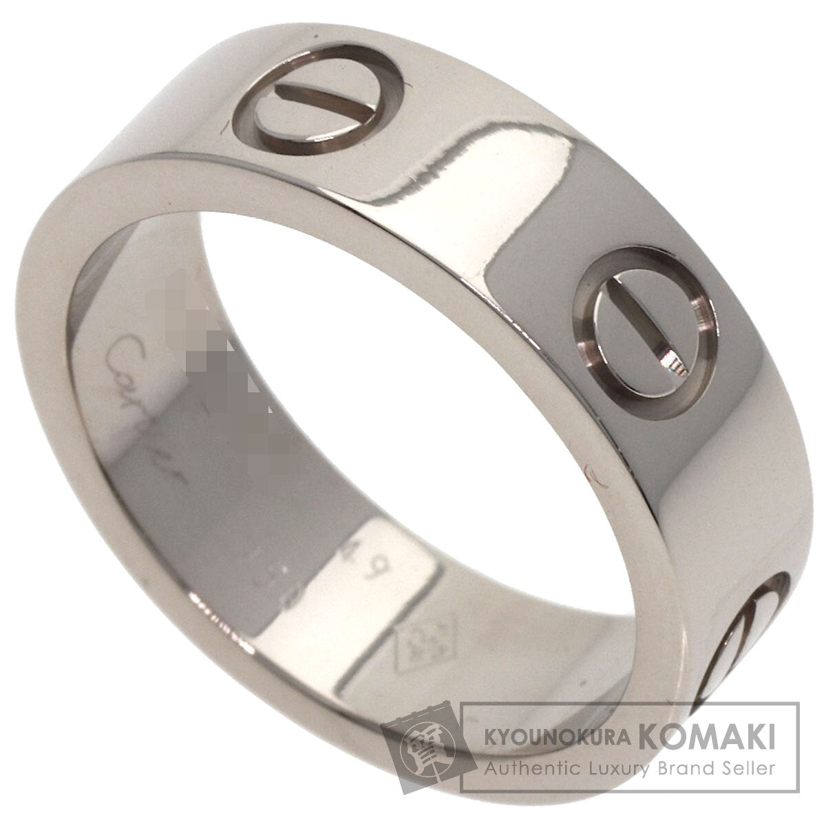 CARTIER love ring #49 Ring K18 White Gold Ladies [Used]