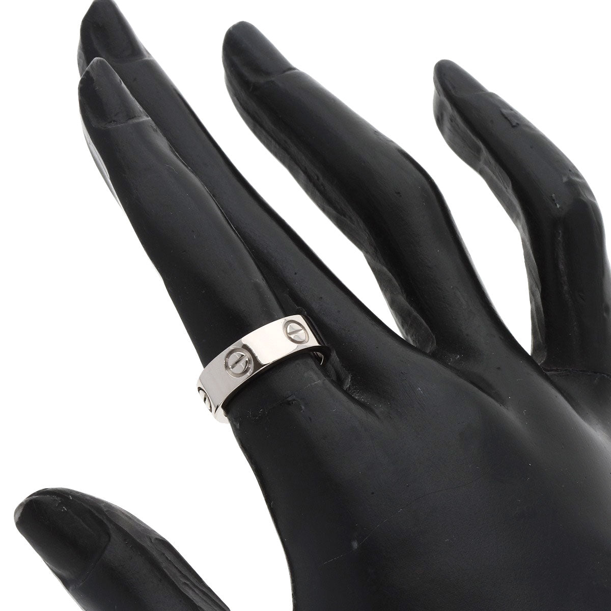 CARTIER love ring #49 Ring K18 White Gold Ladies [Used]