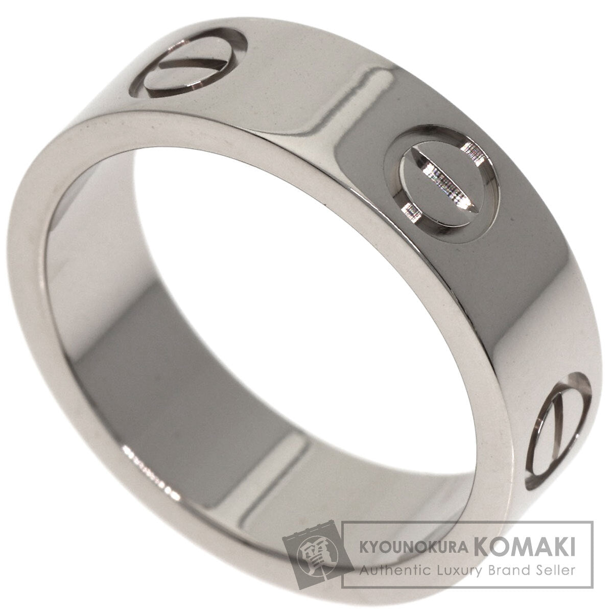 CARTIER love ring #50 Ring K18 White Gold Ladies [Used]