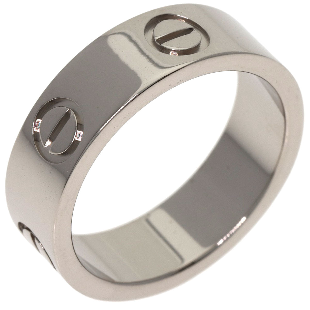 CARTIER love ring #50 Ring K18 White Gold Ladies [Used]