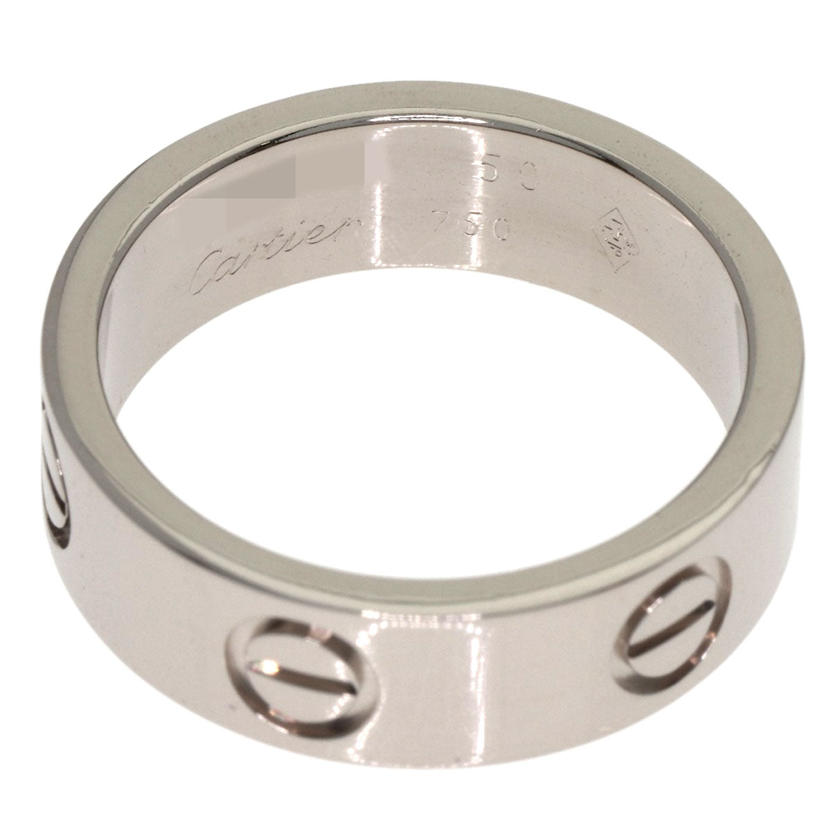 CARTIER love ring #50 Ring K18 White Gold Ladies [Used]