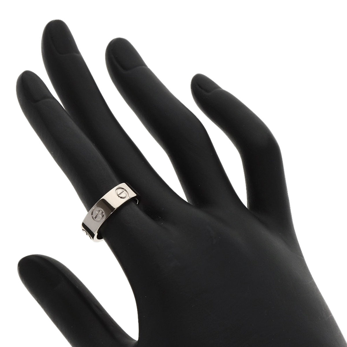 CARTIER love ring #50 Ring K18 White Gold Ladies [Used]