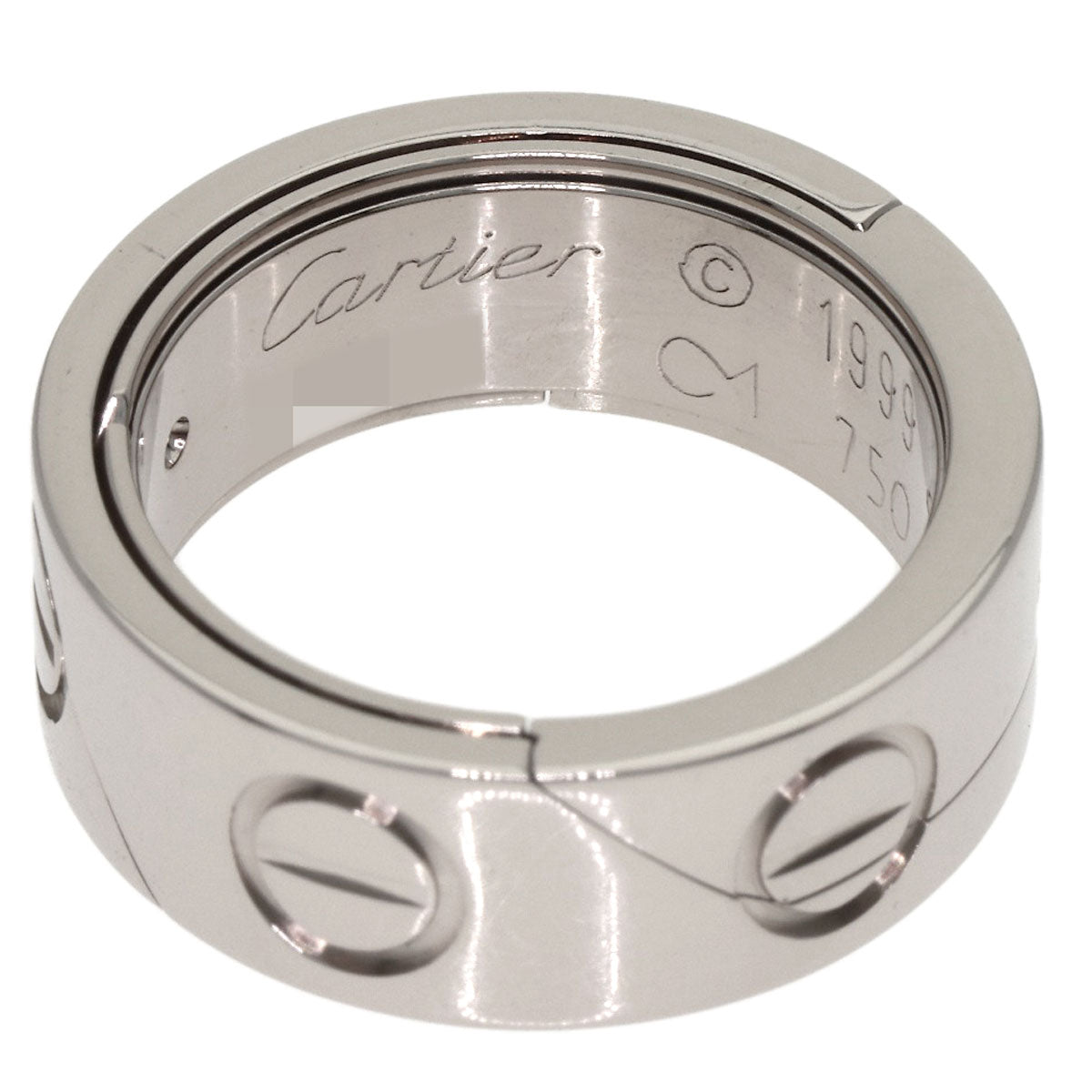 CARTIER Astro love ring #48 Ring K18 White Gold Ladies [Used]