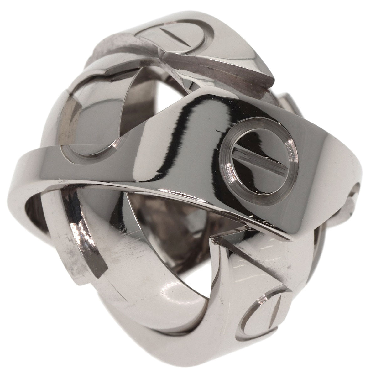 CARTIER Astro love ring #48 Ring K18 White Gold Ladies [Used]
