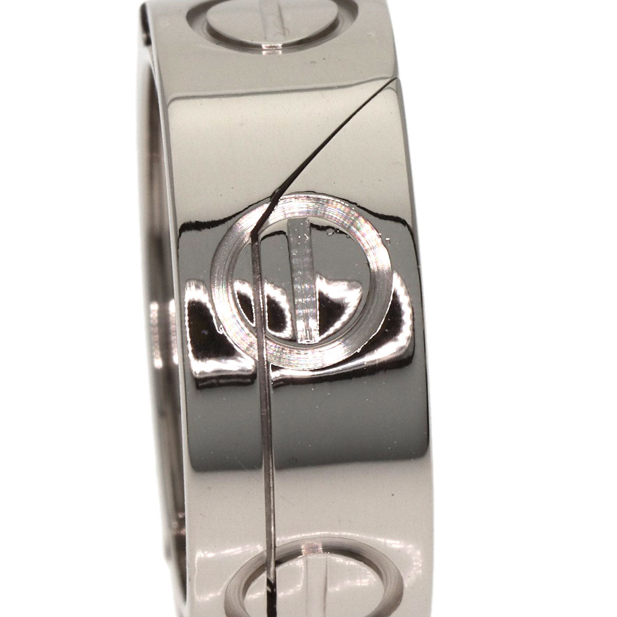 CARTIER Astro love ring #48 Ring K18 White Gold Ladies [Used]