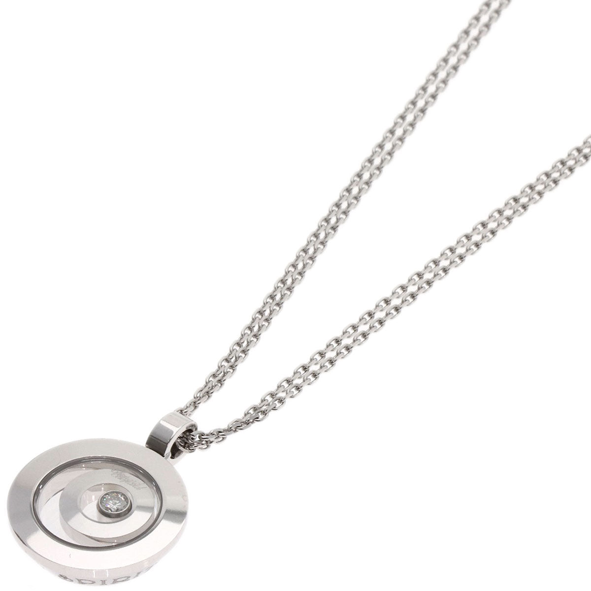 Chopard Happy diamond Necklace K18 White Gold Ladies [Used]